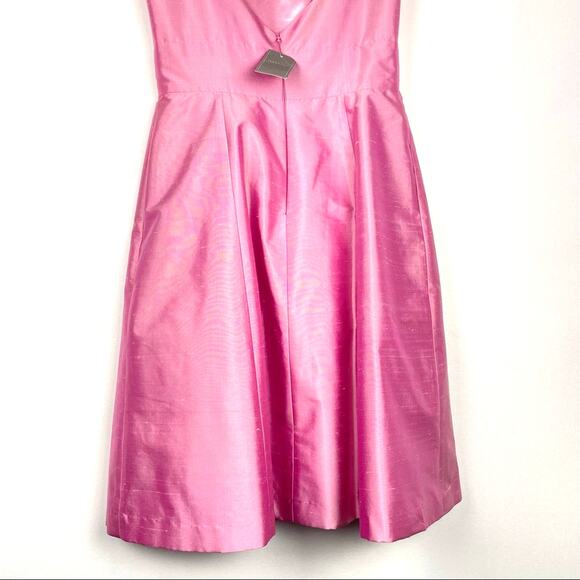 Jenny Yoo | Pink Silk Dress Formal Fit & Flare Dress Bridesmaid Prom 8 - Picture 12 of 12